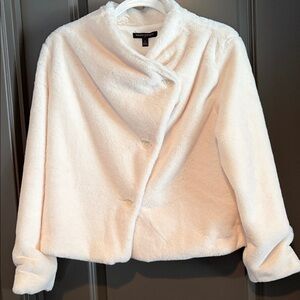 Banana Republic Cream Teddy Jacket